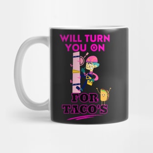 Funny Lineman Will Turn you on for Taco's Mug